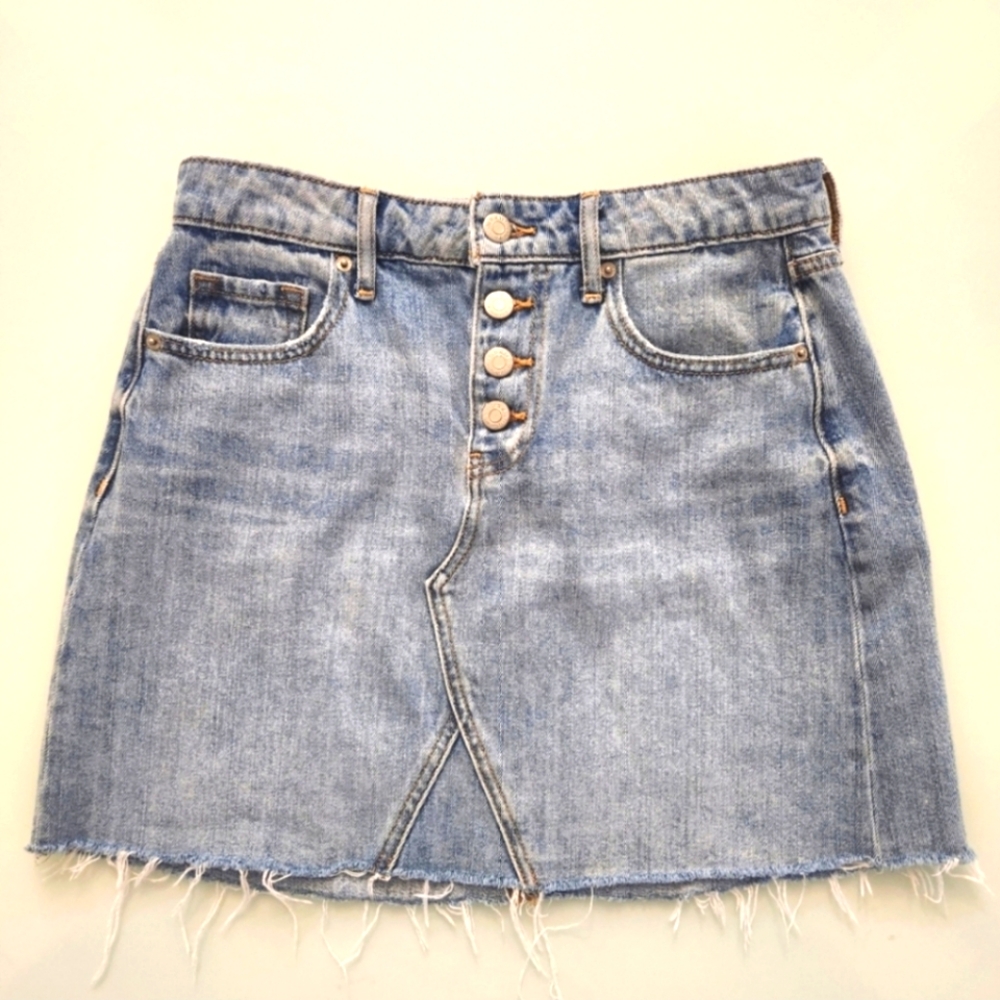 Old Navy Denim Button-Up Mini  Skirt